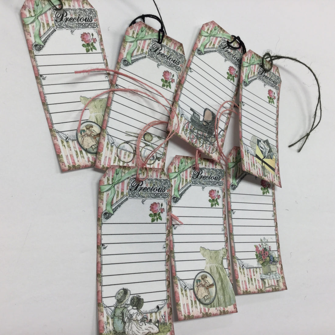 Tags & Ephemera 7pc PRECIOUS MOMENTS JOURNAL Scrapbooksrus