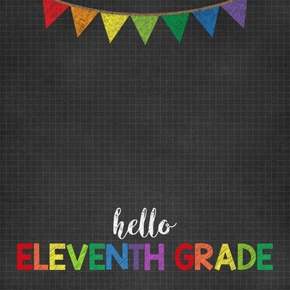 HELLO SCHOOL 12&quot;X12&quot; Paper Kît 14pc Scrapbook Customs Scrapbooksrus 