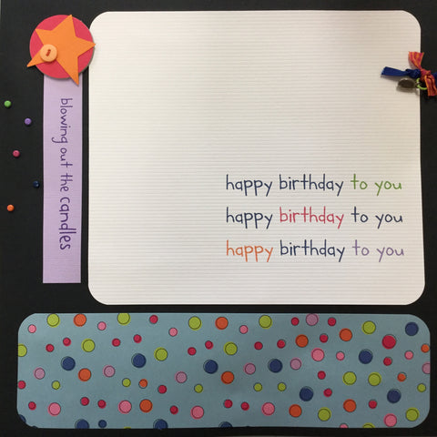$5.00 Premade Pages HAPPY BIRTHDAY TO YOU 12"X12" Scrapbook Pages Scrapbooksrus 
