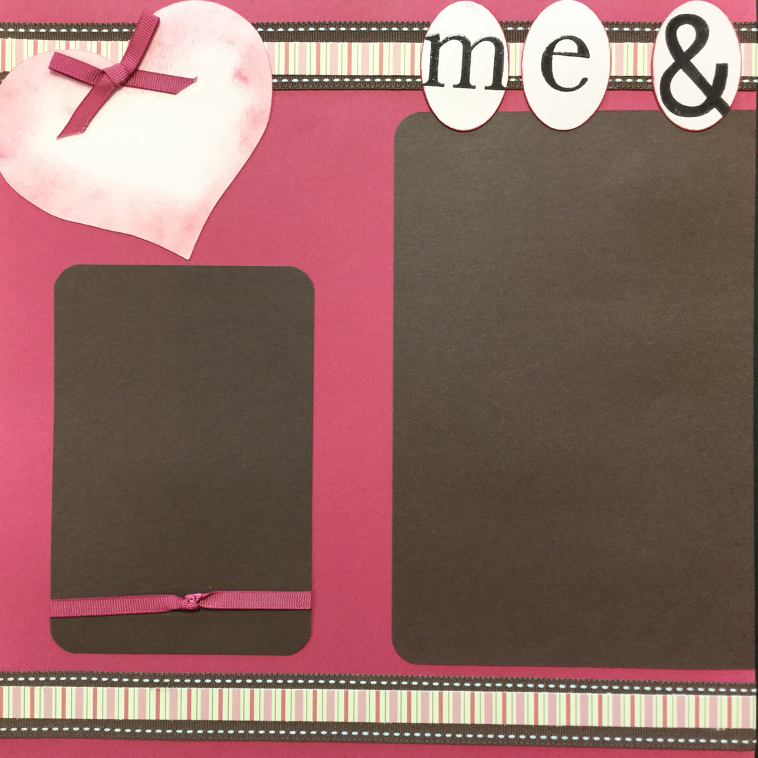 Premade Pages ME &amp; YOU 12&quot;X12&quot; (2) Scrapbook Pages Scrapbooksrus 