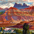 GRAND CANYON LEFT Watercolor 12"X12" Scrapbook Customs Paper Scrapbooksrus 