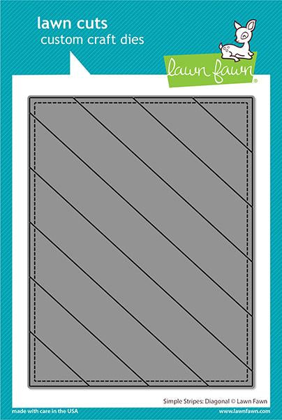 Lawn Cuts SIMPLE STRIPES: DIAGONAL Custom Craft Die 1 pc. Scrapbooksrus 