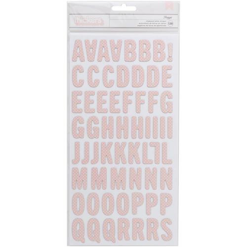 American Crafts Thickers MAGGIE Holmes Pink Chipboard Letter Stickers