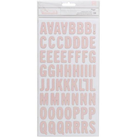 American Crafts Thickers MAGGIE Pink Chipboard Letter Stickers