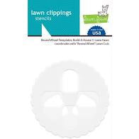 Lawn Fawn Reveal Wheel Build A House LAWN CLIPPINGS STENCIL Scrapbooksrus 