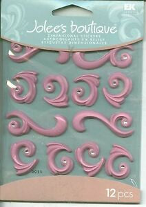 Ek Success PINK FLOURISHES CABOCHONS Jolee&