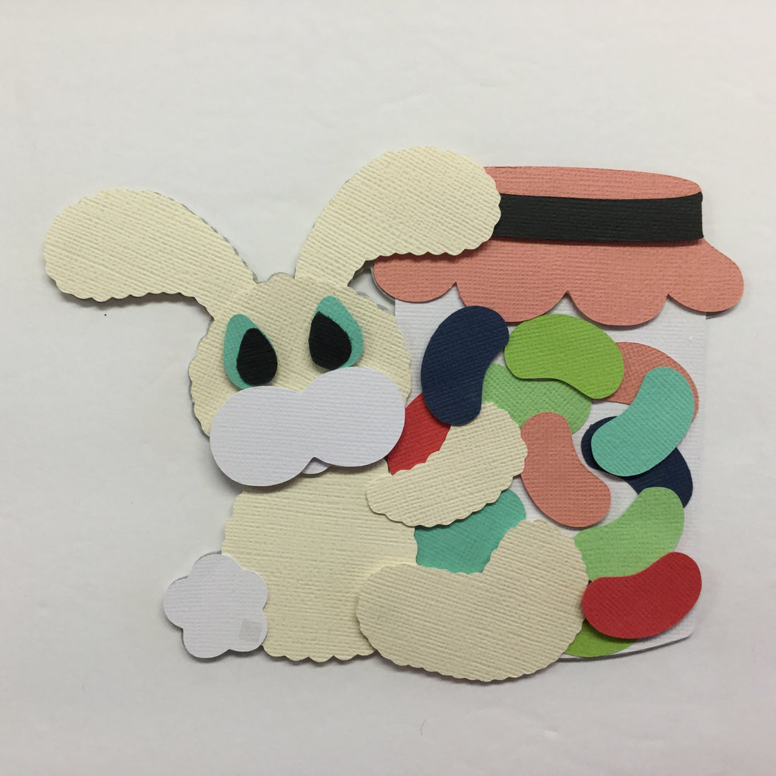 BUNNY & JELLYBEAN JAR Die Cut Embellishment Kit