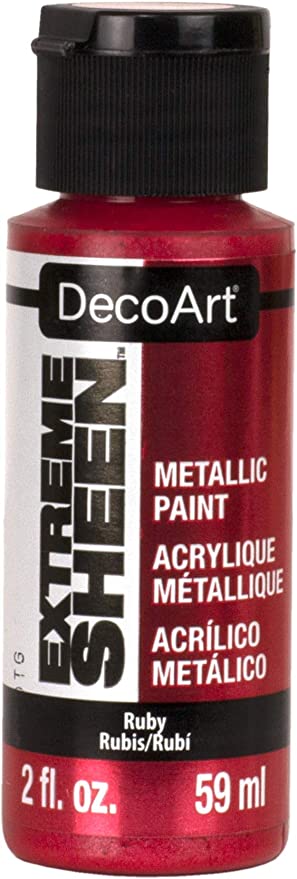 DecoArt Extreme Sheen RUBY Metallic Acrylic Paint Scrapbooksrus 