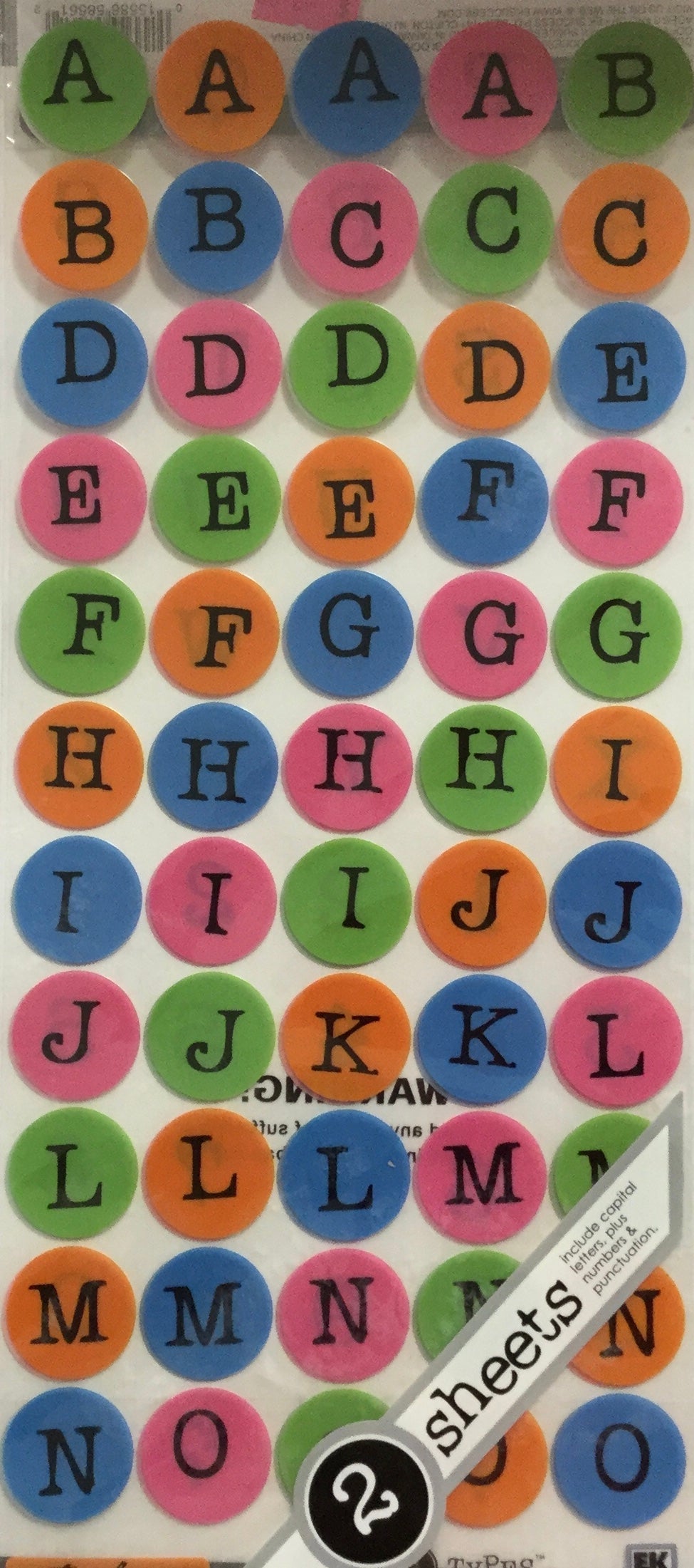 EK Sucess Sticko Tag Types PRIMARY Stickers Scrapbooksrus