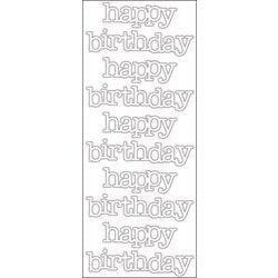 Doodlebug Doodles HAPPY BIRTHDAY LILY WHITE StickersScrapbooksrus 