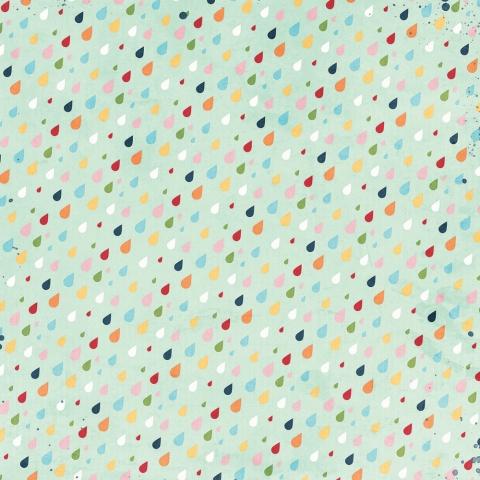 Simple Stories Springtime PUDDLE JUMPER 12x12 Scrapbook Paper Scrapbooksrus 