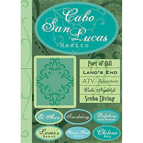 CABO SAN LUCAS Travel Scrapbook Stickers 10"X 7 13pc Scrapbooksrus 