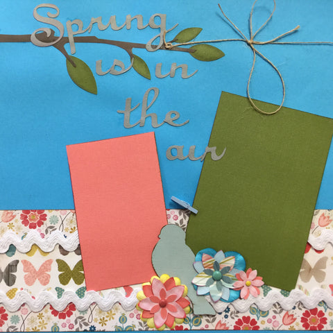 Premade Pages SPRING IS IN THE AIR (2) 12X12 Scrapbook Pages Scrapbooksrus 