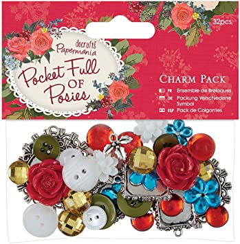 Docrafts Papermania POCKET FULL OF POSIES Charm Pack Scrapbooksrus 