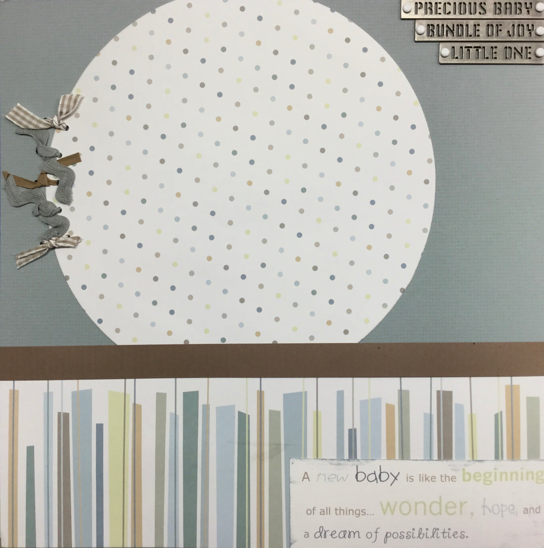 Premade Pages PRECIOUS BABY 12"X12" Scrapbook Page Scrapbooksrus