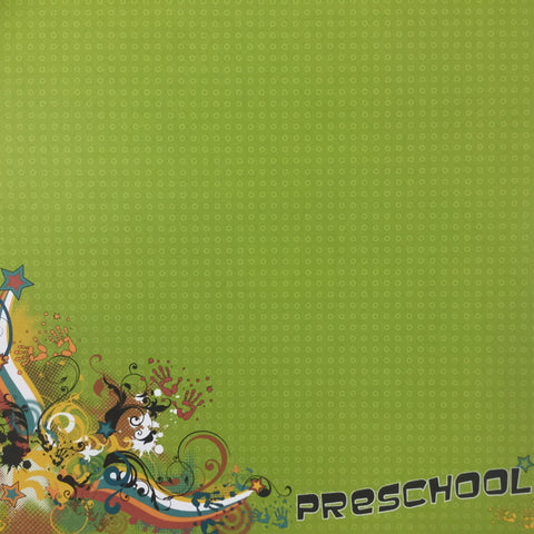 Moxxie School Zone PRESCHOOL 12"X12" Cardstock Paper Sheet Scrapbooksrus 