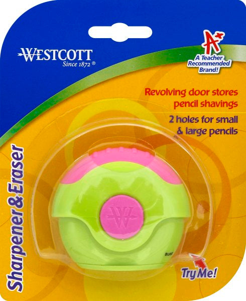 WESTCOTT Pencil Sharpener & Eraser Scrapbooksrus