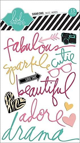 Heidi Swapp FABULOUS WORD Epoxy Stickers 13pc Scrapbooksrus 