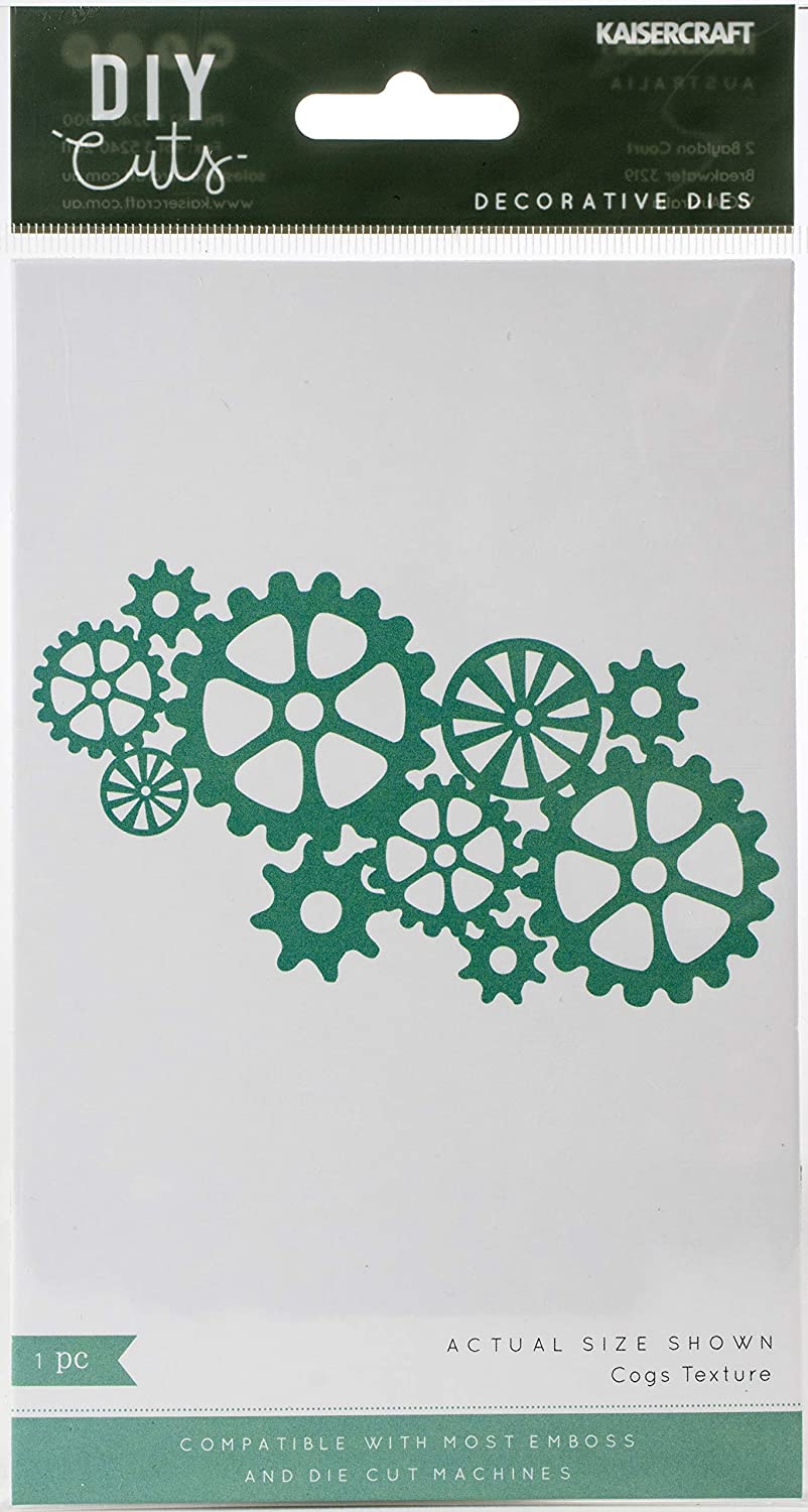 Kaisercraft DIY Cuts COGS TEXTURE Decorative Dies Scrapbooksrus