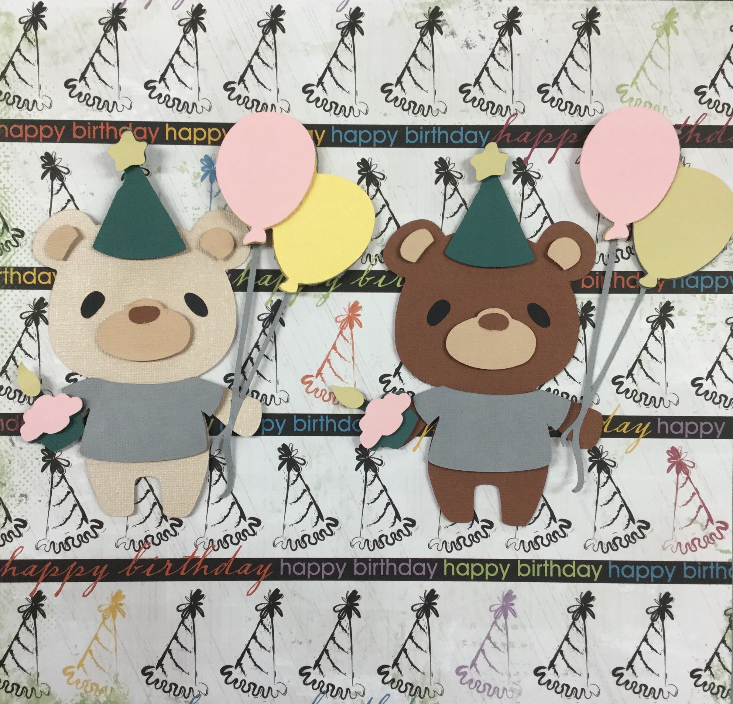 Teddy Bear BIRTHDAY Die Cut Embellishment Scrapbooksrus 