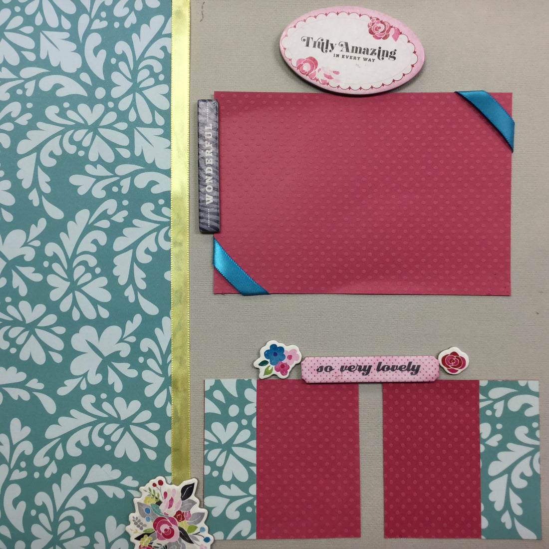 Premade Page SO VERY LOVELY (2) 12X12 Scrapbook @Scrapbooksrus Scrapbooksrus