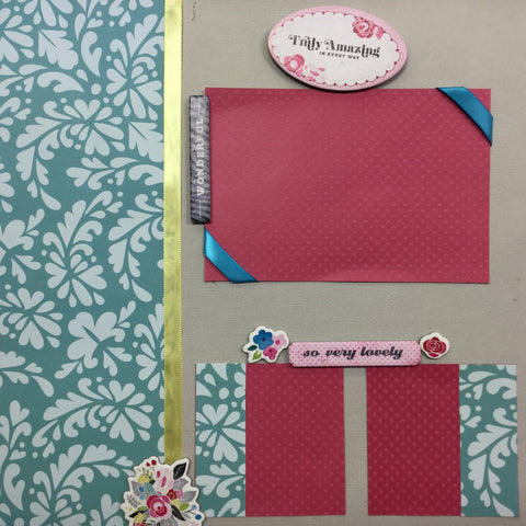 Premade Page SO VERY LOVELY (2) 12X12 Scrapbook @Scrapbooksrus Scrapbooksrus 
