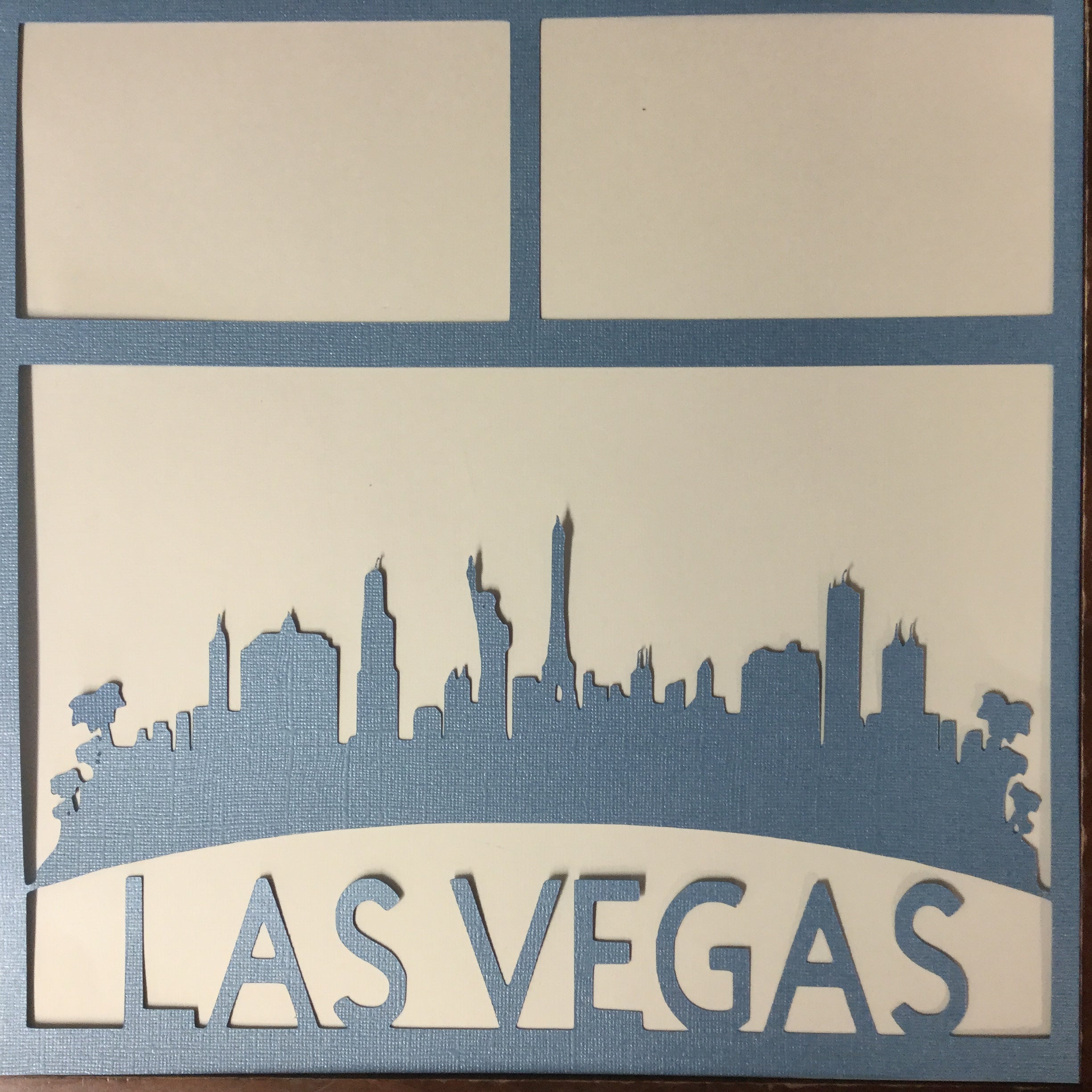 Page Frame LAS VEGAS SKYLINE 12&quot;x12&quot; Scrapbook Overlay LV