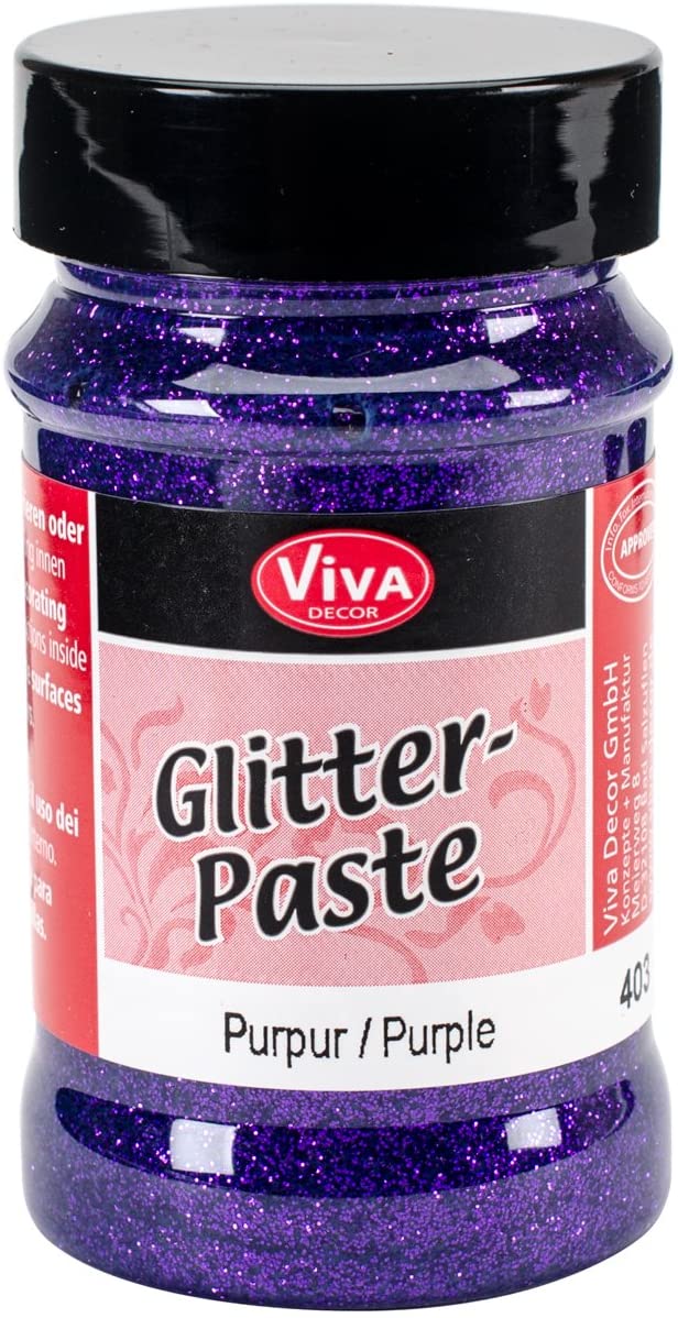 Viva Decor PURPLE Glitter Paste 90ml Scrapbooksrus 