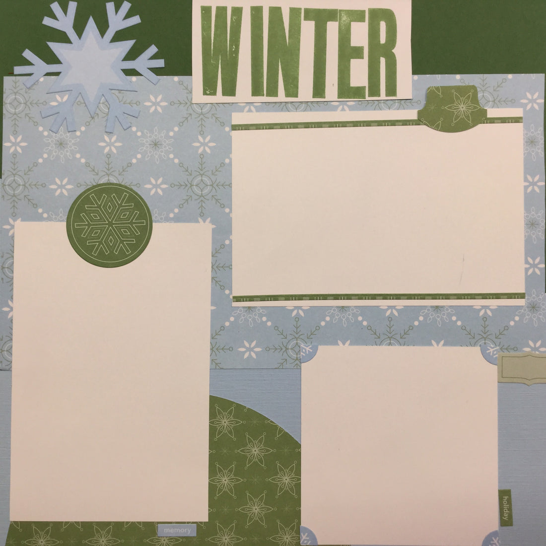 Premade Page WINTER FUN (2) 12X12 Scrapbook @Scrapbooksrus Scrapbooksrus