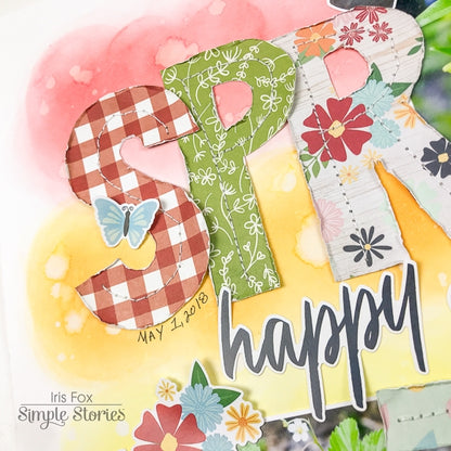 Simple Stories SPRINGTIME 3x4 &amp; 4x6 ELEMENTS 12x12 Scrapbook Paper Scr