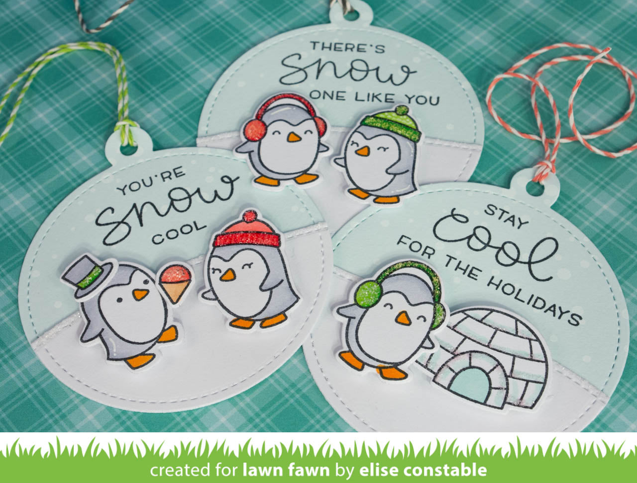 Lawn Fawn SNOW COOL Clear Stamps 25pc Scrapbooksrus 