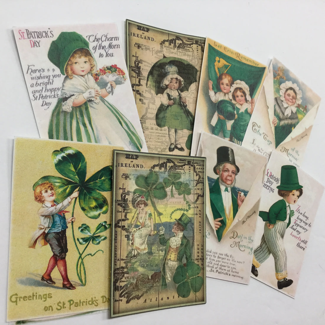 Tags &amp; Ephemera 10pc ST. PATRICK&