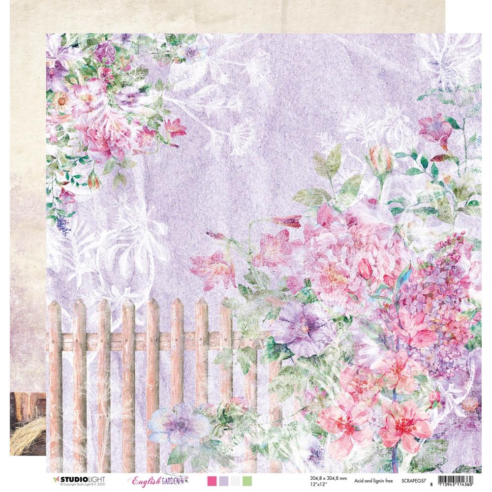 Studio Light ENGLISH GARDEN 1 12”x12” Scrapbook Paper Scrapbooksrus 