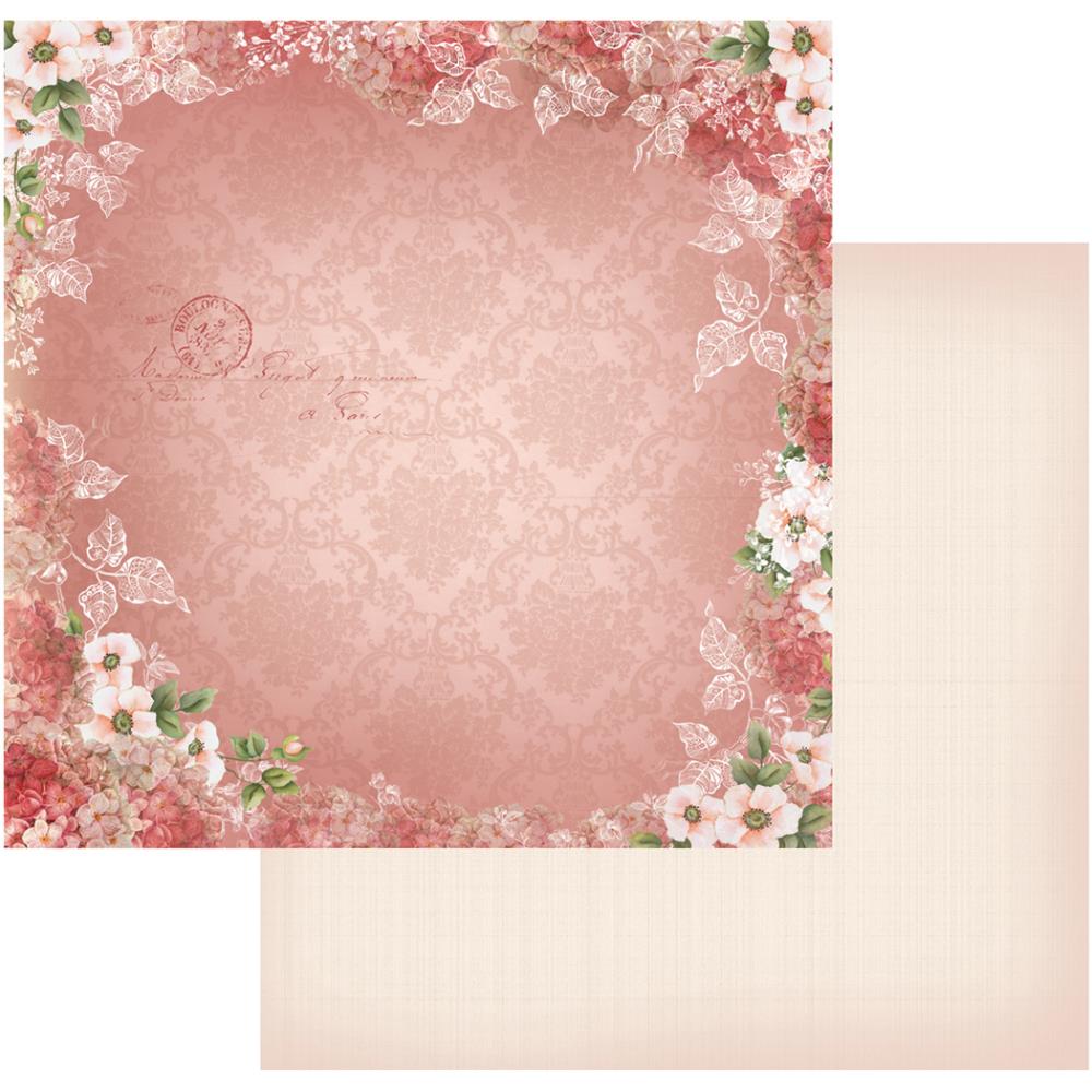 Couture Creations Vintage Rose Garden ROUGE DAMASK 12&quot;X12&quot; Cardstock Paper