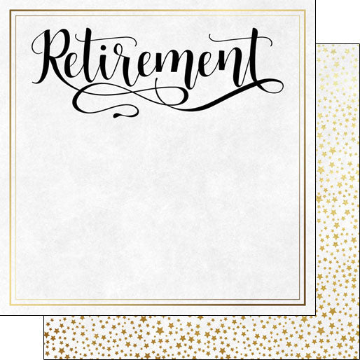 RETIREMENT SCRIPT 12&quot;X12&quot; Scrapbook Customs Paper Scrapbooksrus 