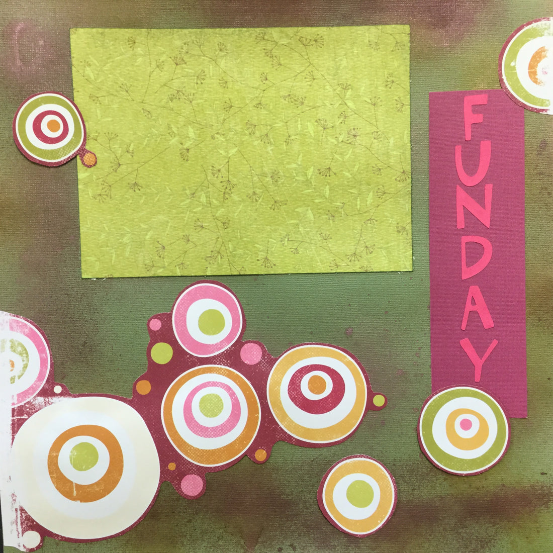 Premade Scrapbook Page FUN DAY (1) 12"x12" Christmas Scrapbooksrus