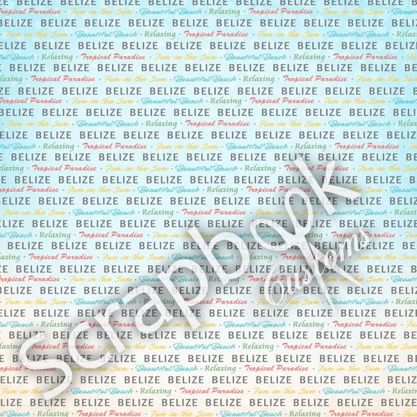 BELIZE Tropical Journal 12&quot;X12&quot; Scrapbook Travel Paper