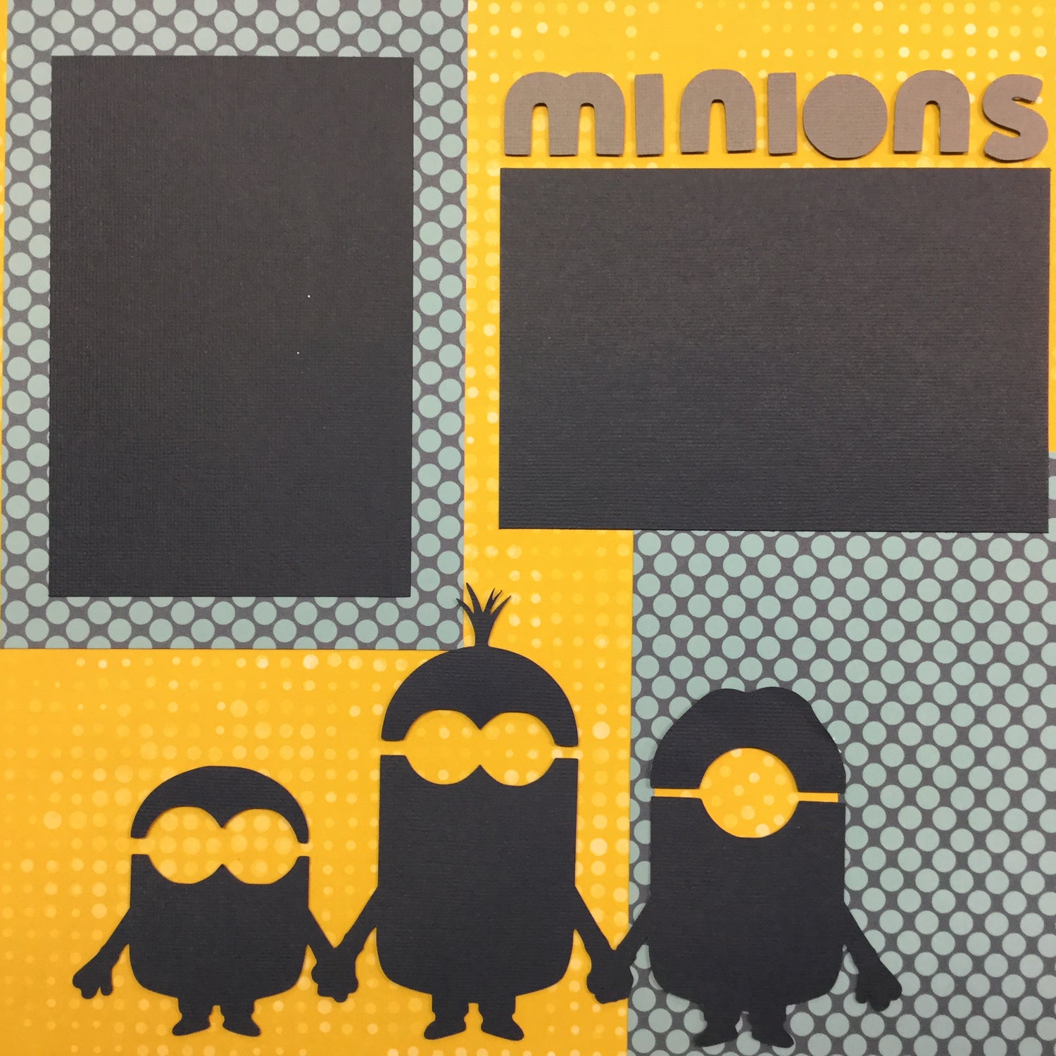 Premade Scrapbook Page MINIONS (1) 12&quot;x12&quot; Layout Scrapbooksrus 