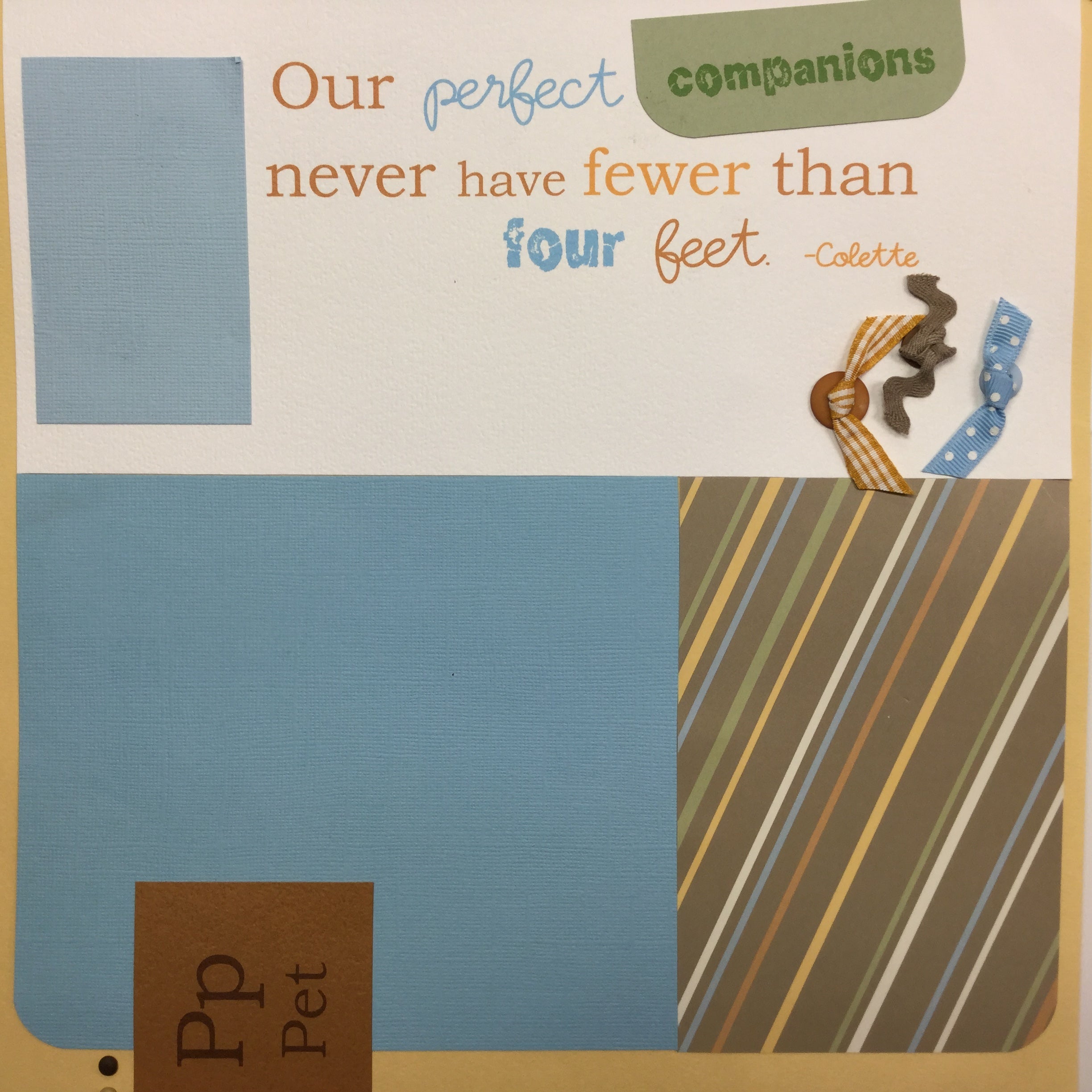 Premade Page PERFECT PET COMPANION 12&quot;x12&quot; Scrapbook Scrapbooksrus 