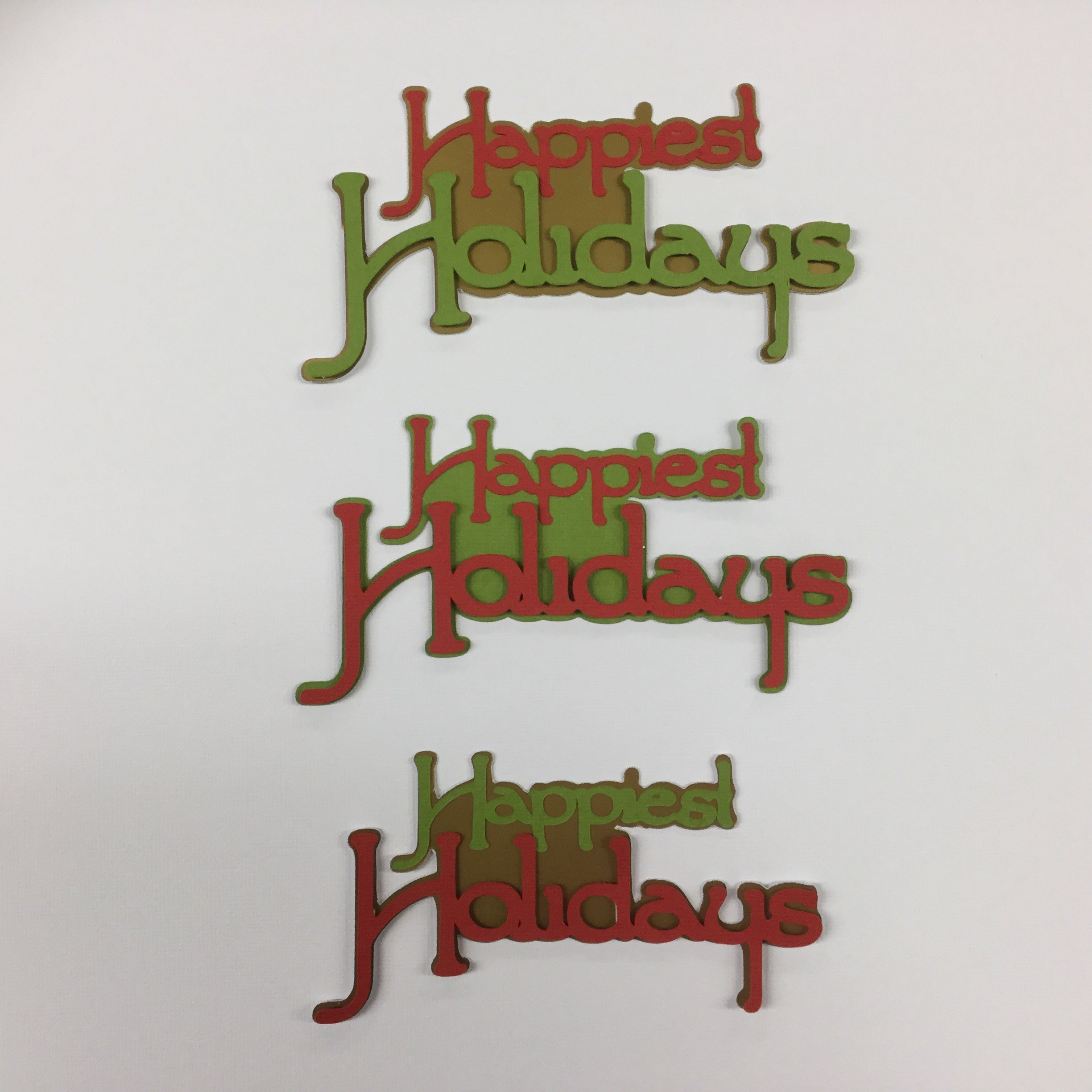 HAPPIEST HOLIDAYS Christmas Die Cut Scrapbooksrus 