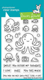 Lawn Fawn OCEAN SHELL-FIE Clear Stamps 21 pc Scrapbooksrus 