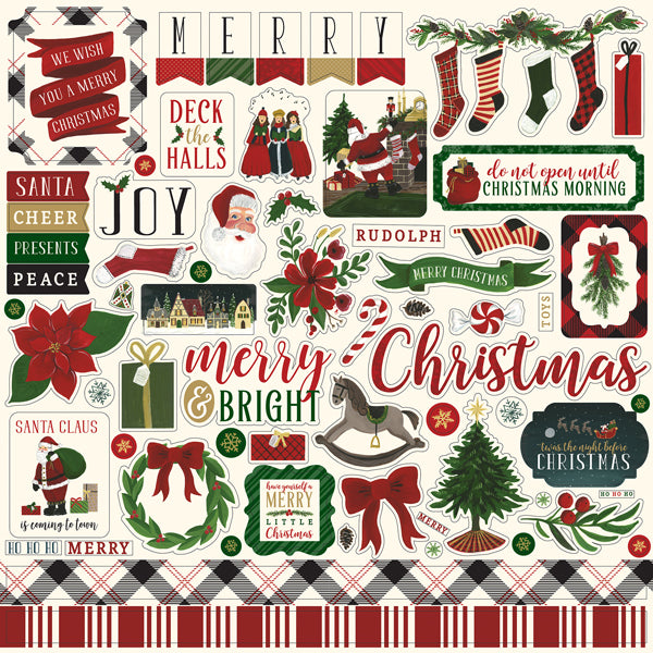 Echo Park  12&quot;x12&quot; TWAS THE NIGHT BEFORE CHRISTMAS  13pc COLLECTION KIT Scrapbooksrus 