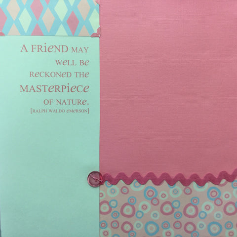 Premade Page MASTERPIECE OF NATURE (1) 12"x12" Scrapbook