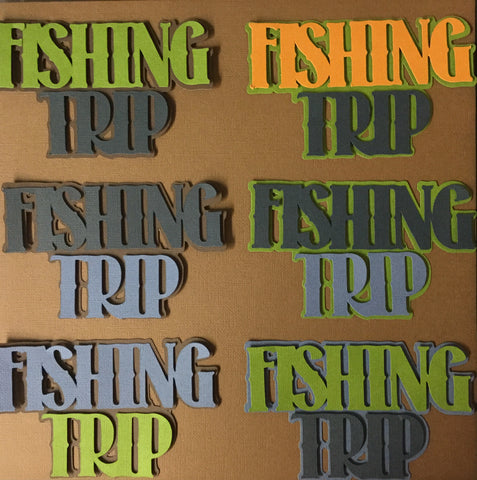 FISHING TRIP Camping Custom Scrapbook Die Cuts Scrapbooksrus 