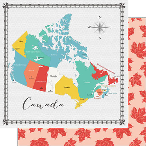 CANADA MEMORIES MAP 12X12 Paper Scrapbook Customs Scrapbooksrus 
