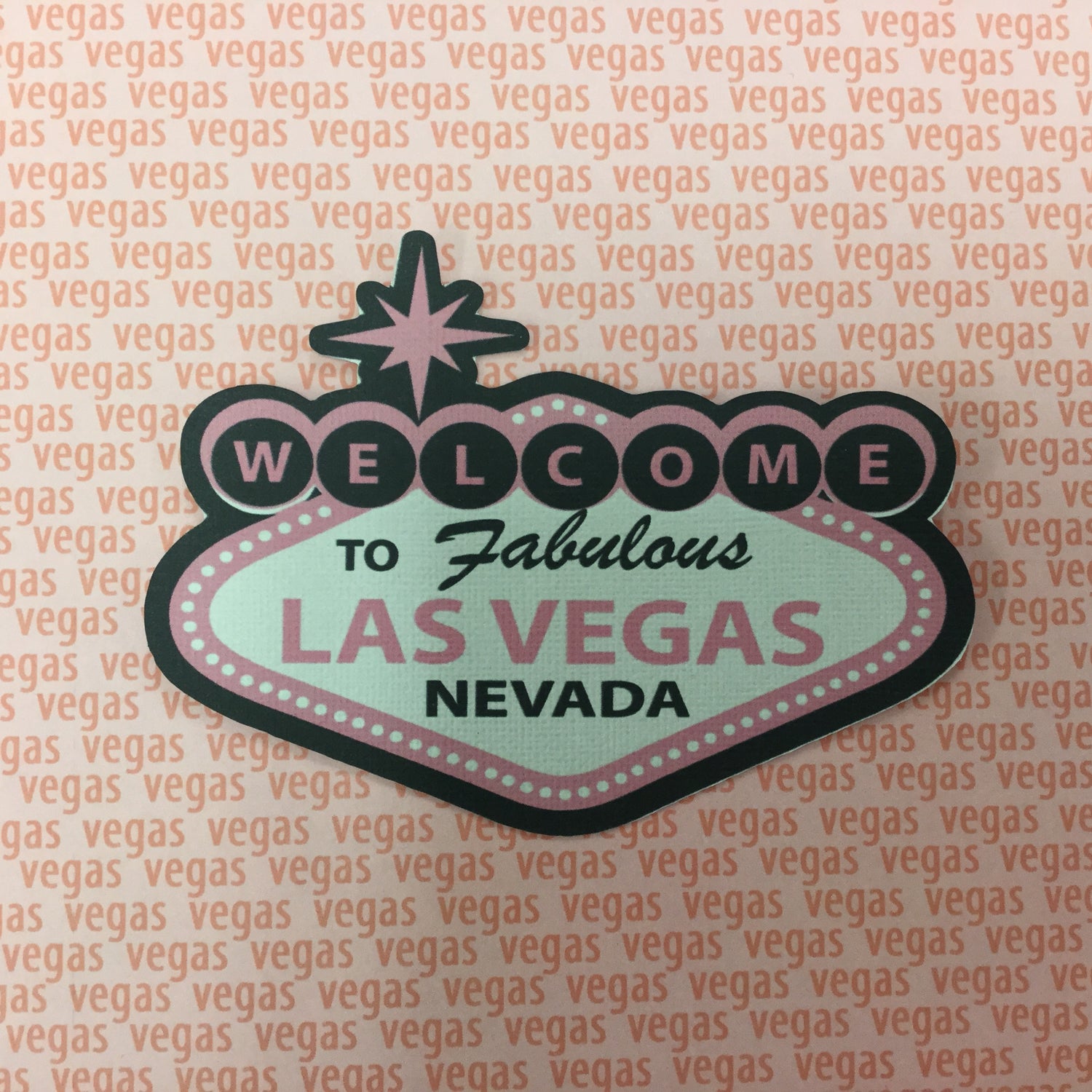 WELCOME TO LAS VEGAS Custom Scrapbook Die Cut