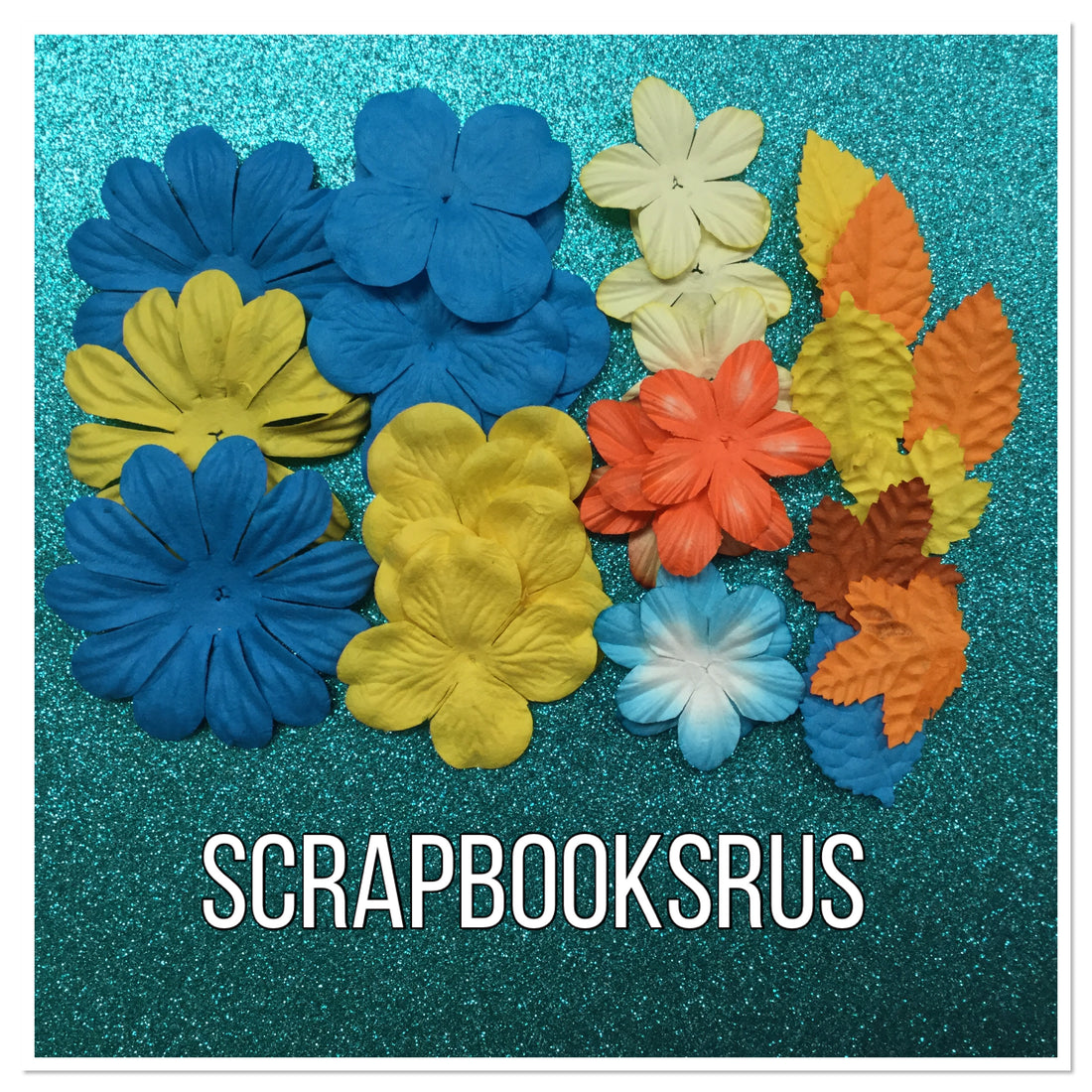 Tropical Flowers 30pc Set Flowers Daisies Leaves Scrapbooksrus