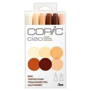 Copic Ciao SKIN Markers 6pc Scrapbooksrus 