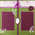 $5.00 Premade Pages PURPLE FLORAL PAISLEY (2) 12"X12" Scrapbook Pages Scrapbooksrus 