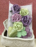 Sweet Roses Flowers and Leaves 15pc Scrapbooksrus 
